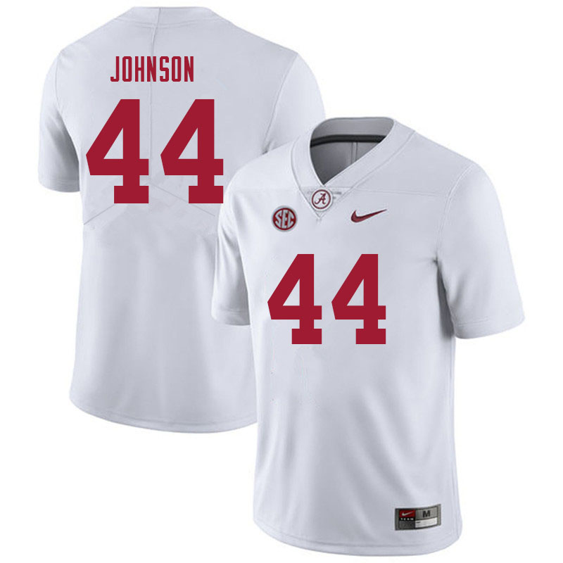 Alabama Crimson Tide Men's Christian Johnson #44 White NCAA Nike Authentic Stitched 2021 College Football Jersey PN16G07PM